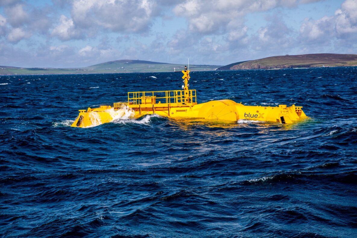 Mocean Energy Blue X in operation at EMEC Scapa Flow wave energy test site